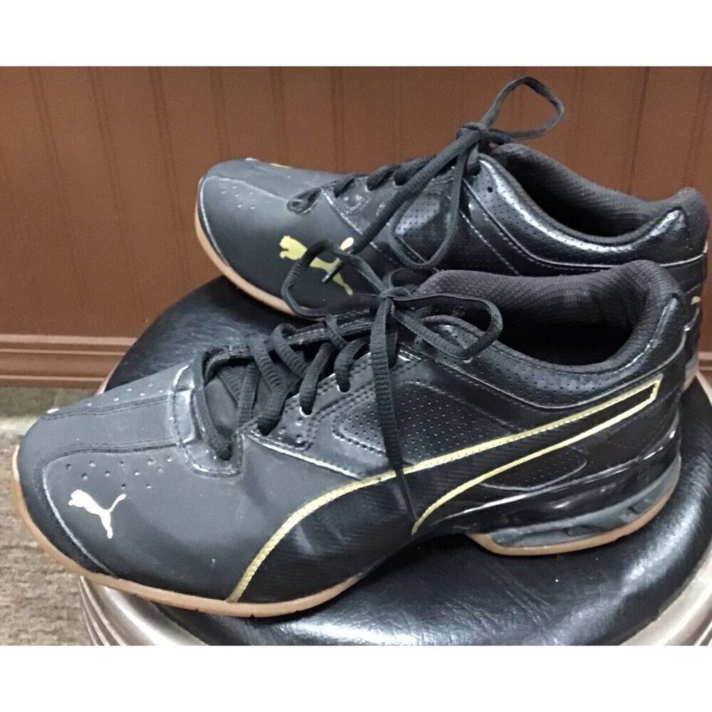Women’s Black Lace Up Puma Athletic Running Shoes Size 8 - Picture 2 of 5